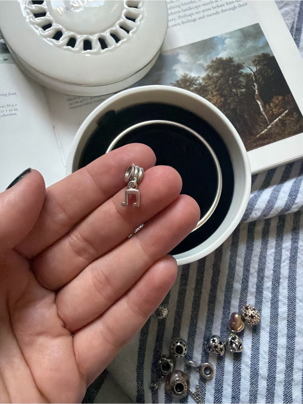 Pandora Sterling Silver Musical Note Charm - Silver